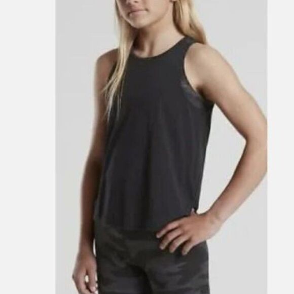 ATHLETA GIRL Tandem Tank Black Camo Size XL / Size 14 - Picture 5 of 9